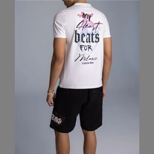 Men's T-Shirts Roberto Vino Milano Mens Heart Beat Tee Size Small